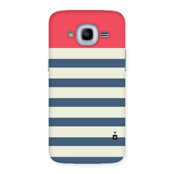 Solid Orange And Stripes Back Case for Samsung Galaxy J2 2016